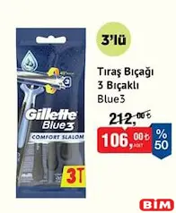 GİLLETTE BLUE3 TIRAŞ BIÇAĞI 3 BIÇAKLI 3'LÜ fiyat ve kampanya bilgisi